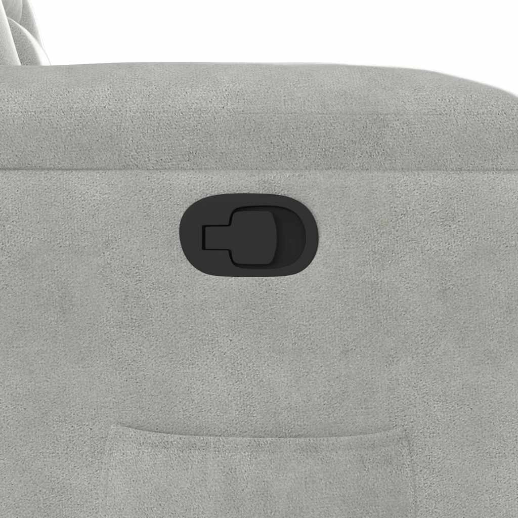 Fauteuil verstelbaar microvezelstof lichtgrijs
