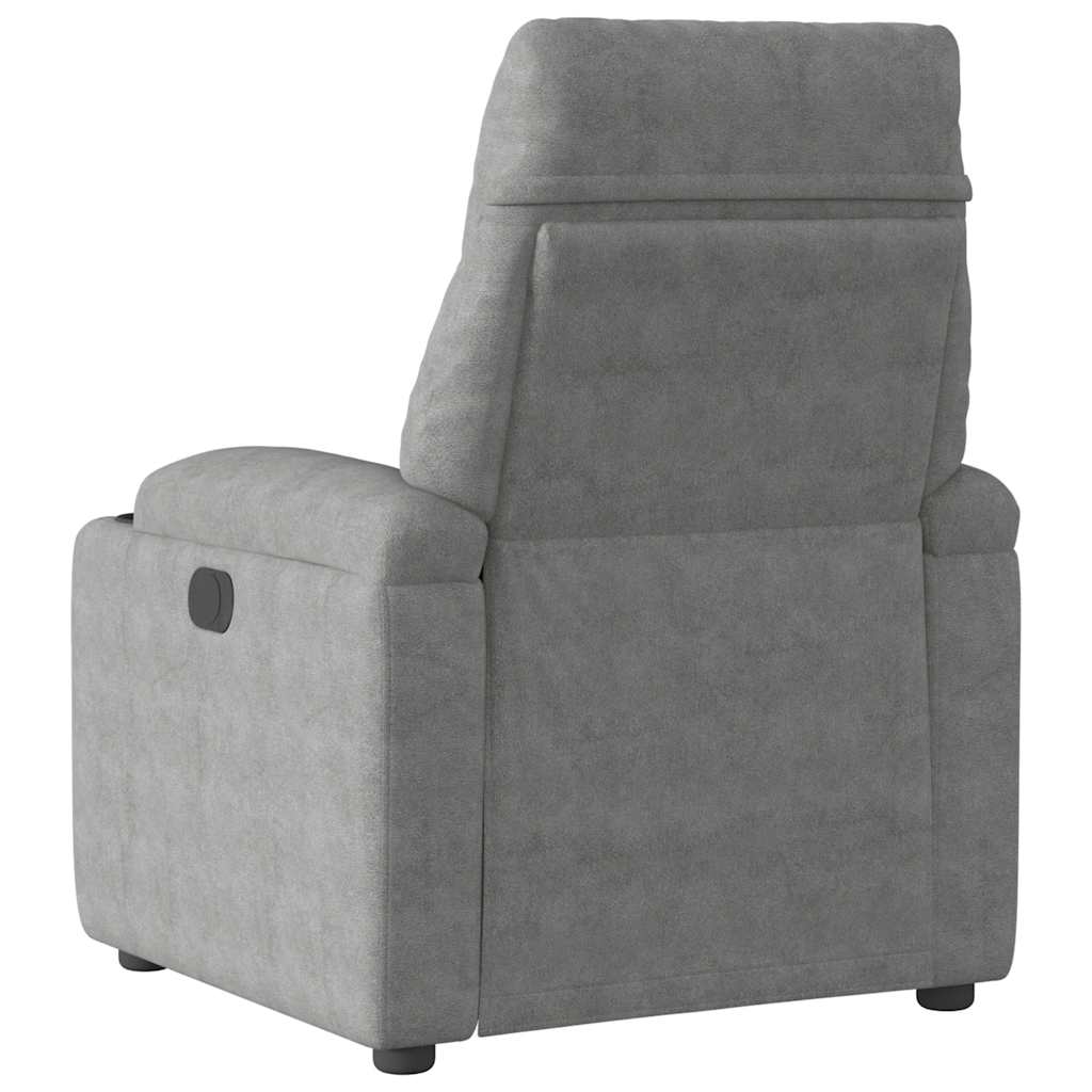 Fauteuil verstelbaar microvezelstof donkergrijs