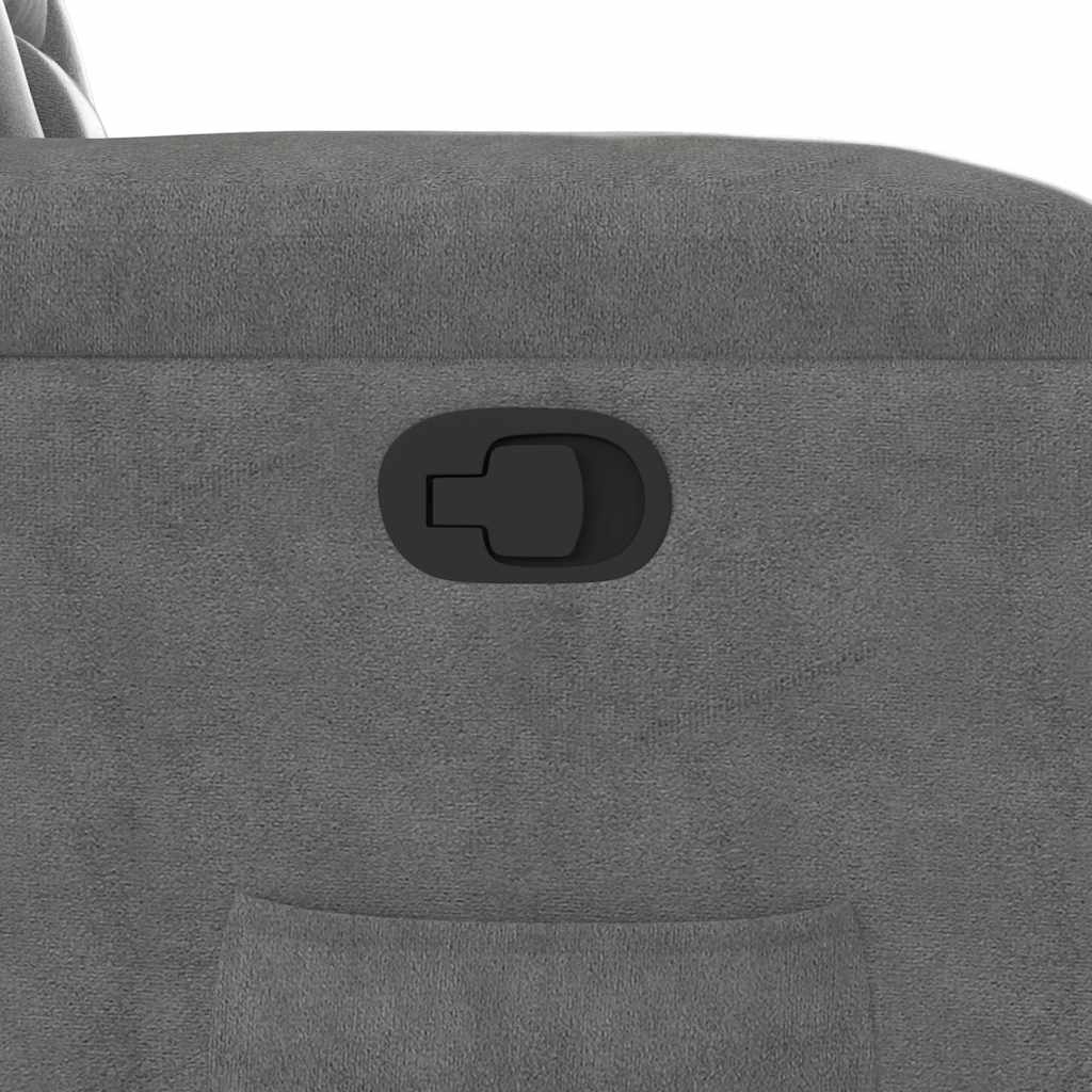 Fauteuil verstelbaar microvezelstof donkergrijs