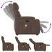 Massagestoel microvezelstof bruin
