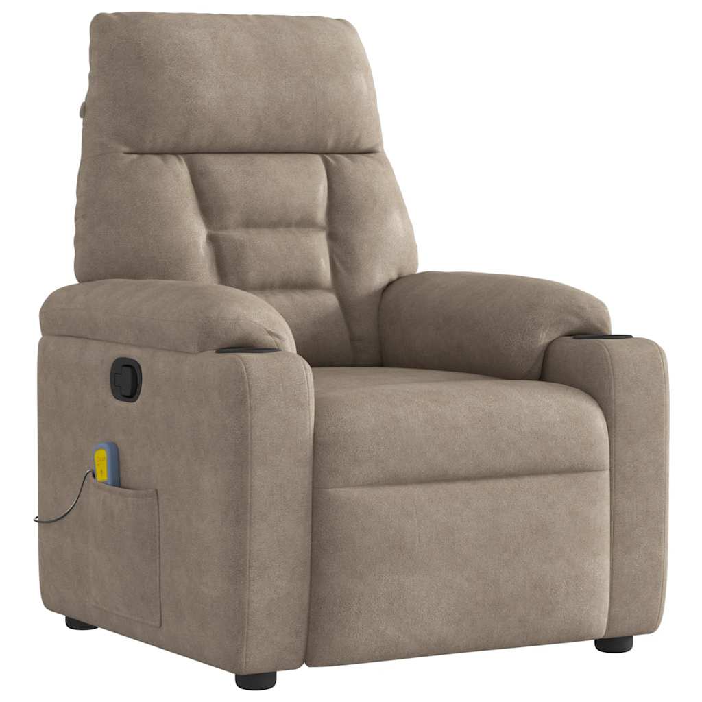 Massagestoel microvezelstof taupe