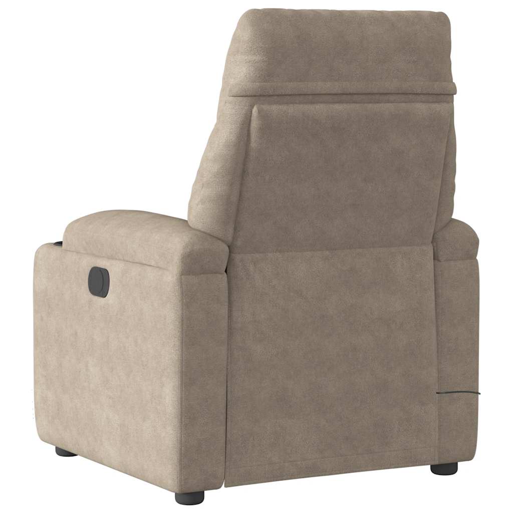 Massagestoel microvezelstof taupe