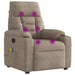 Massagestoel microvezelstof taupe