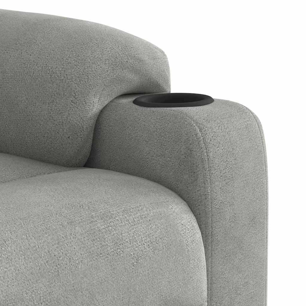 Massagestoel microvezelstof lichtgrijs