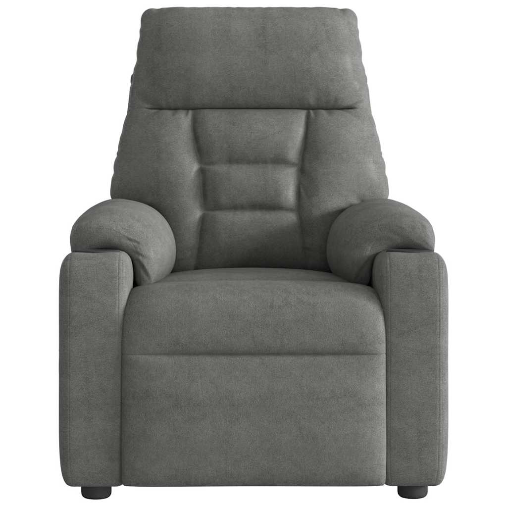 Massagestoel microvezelstof donkergrijs