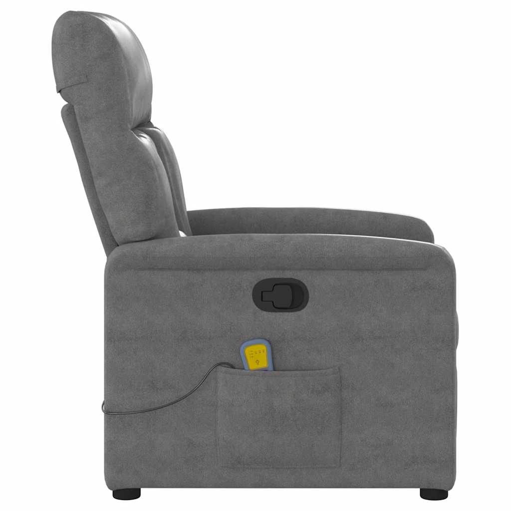 Massagestoel microvezelstof donkergrijs