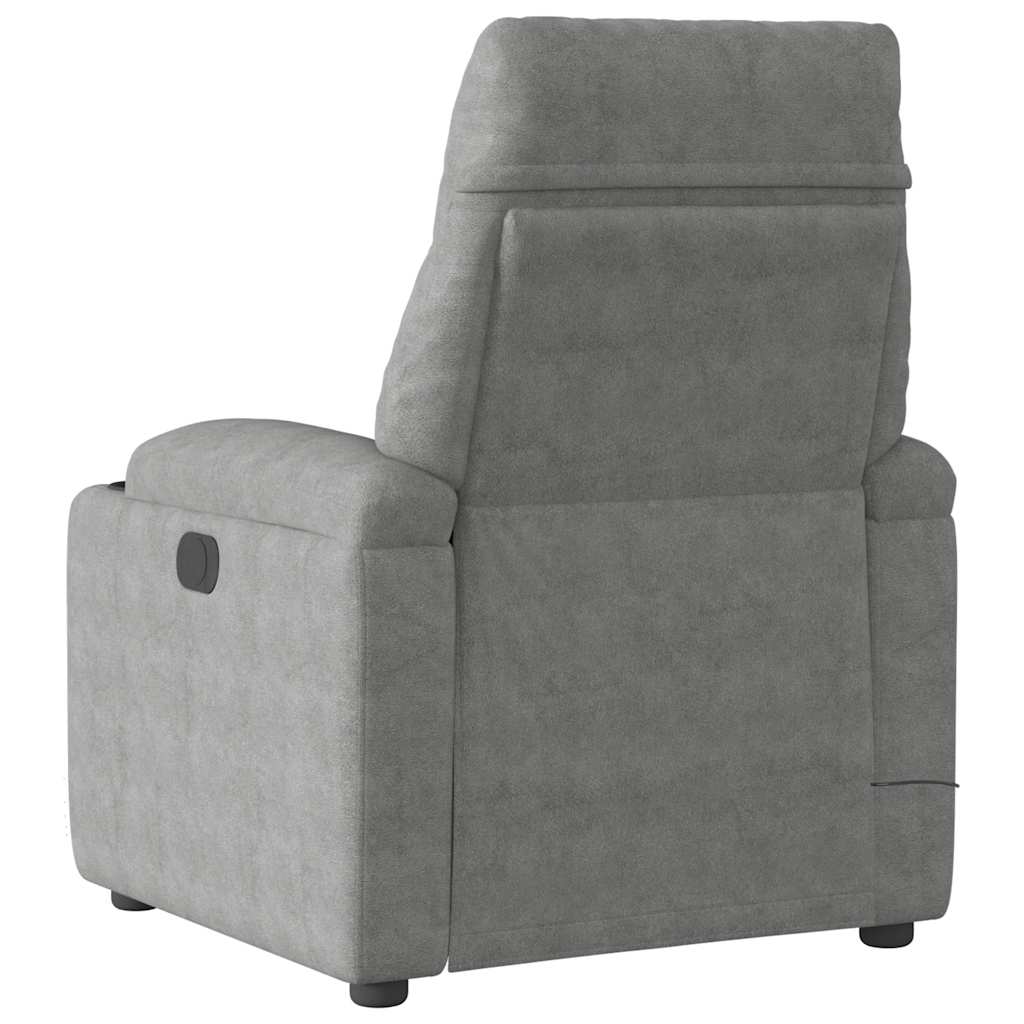 Massagestoel microvezelstof donkergrijs