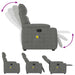 Massagestoel microvezelstof donkergrijs