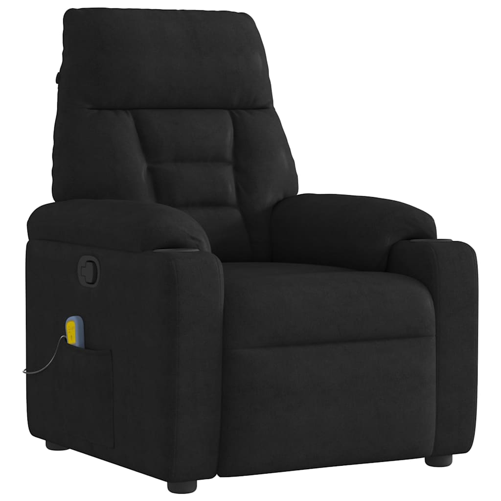 Massagestoel microvezelstof zwart