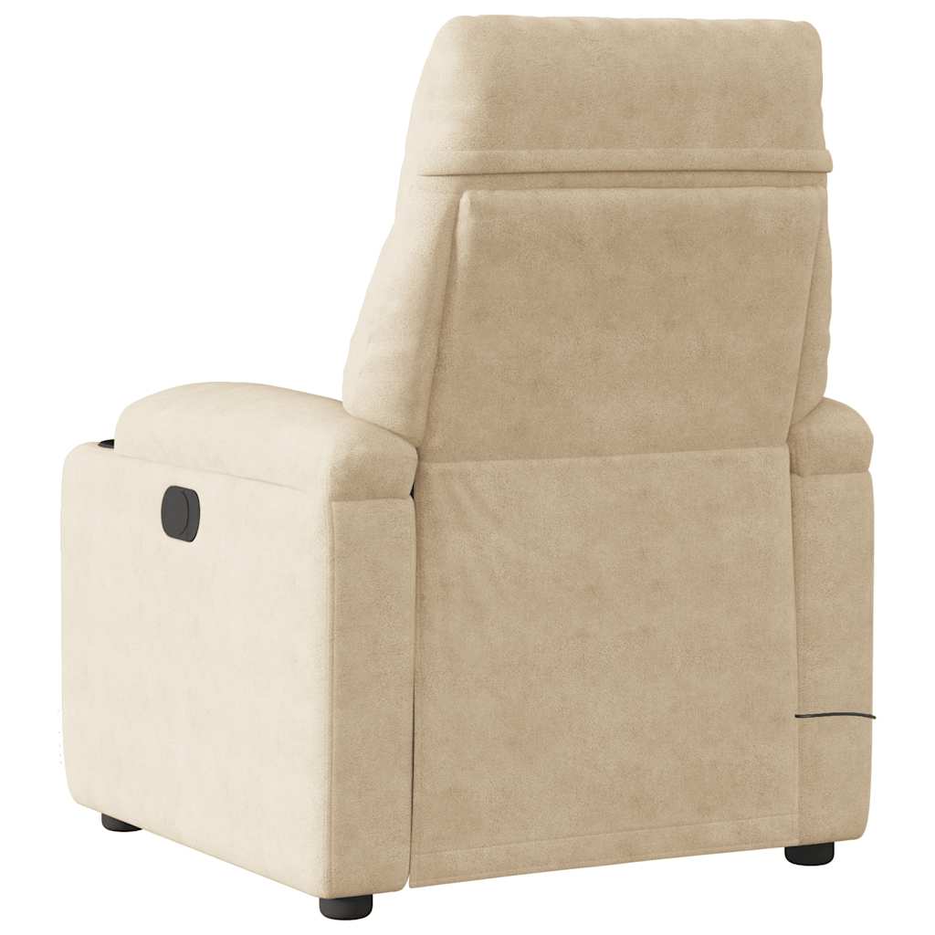 Massagestoel microvezelstof crèmekleurig