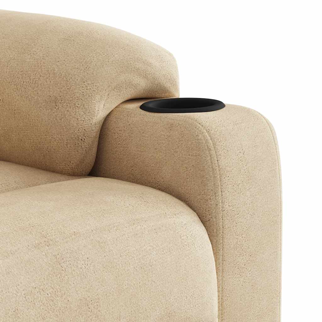 Massagestoel microvezelstof crèmekleurig