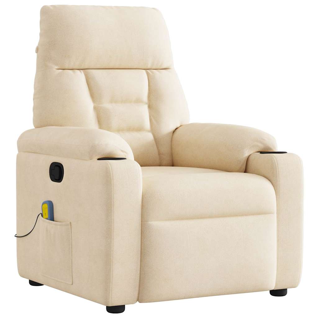 Massagestoel microvezelstof beige