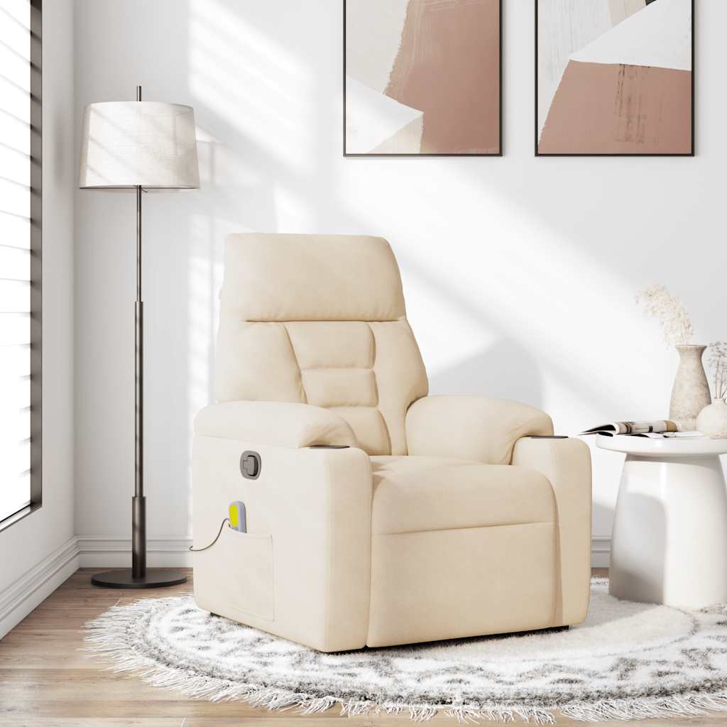 Massagestoel microvezelstof beige