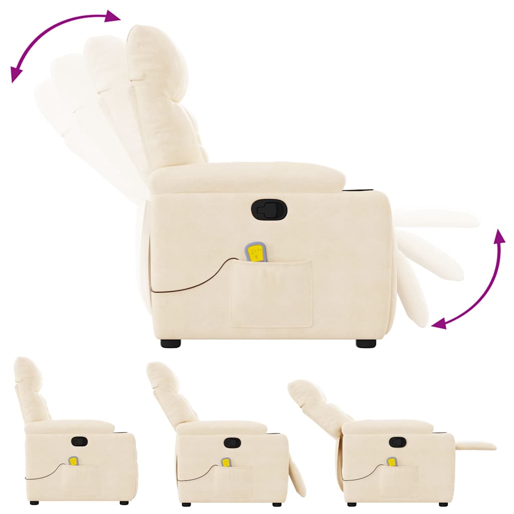 Massagestoel microvezelstof beige