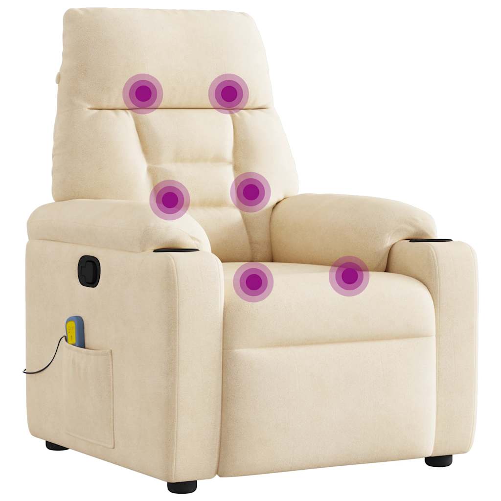 Massagestoel microvezelstof beige