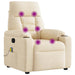 Massagestoel microvezelstof beige