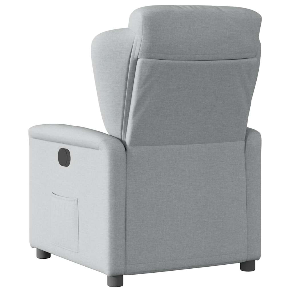 Fauteuil verstelbaar stof lichtgrijs