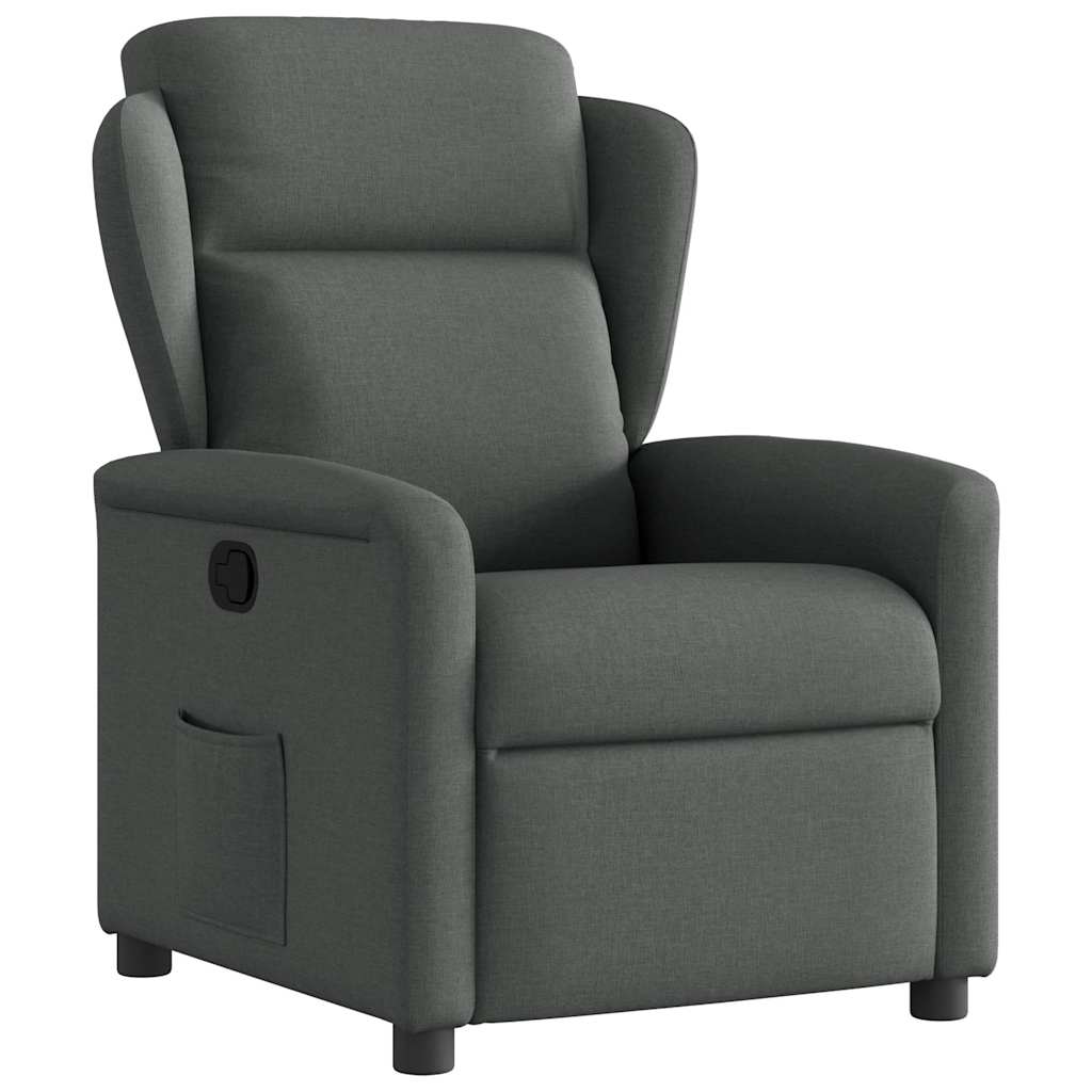 Fauteuil verstelbaar stof donkergrijs