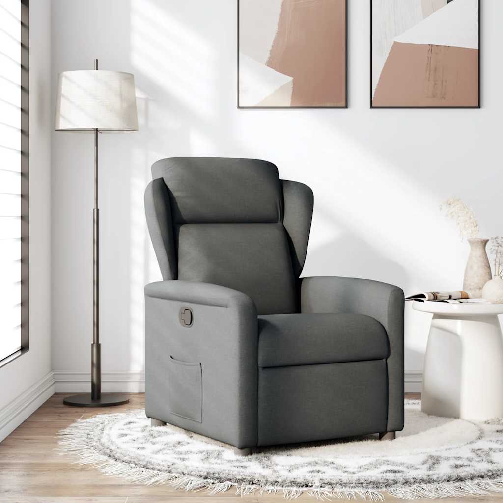 Fauteuil verstelbaar stof donkergrijs