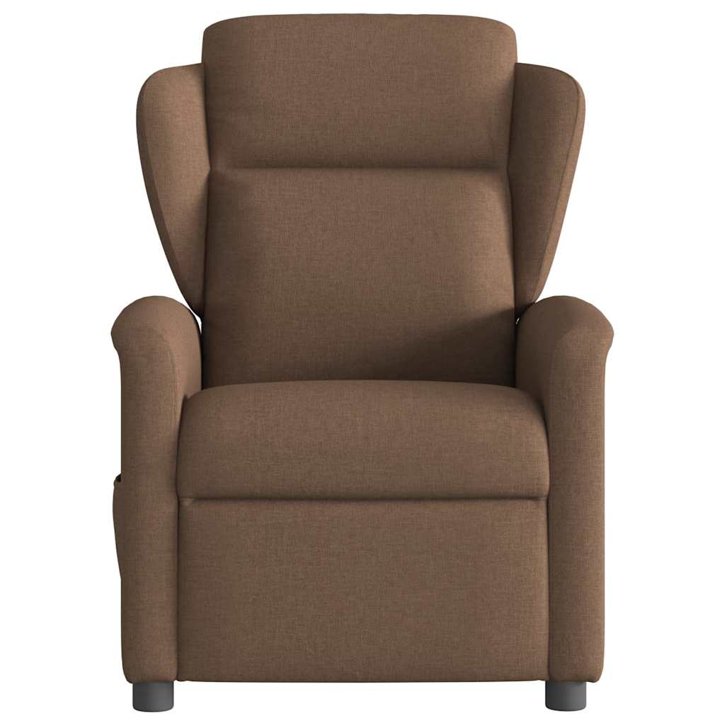 Fauteuil verstelbaar stof bruin