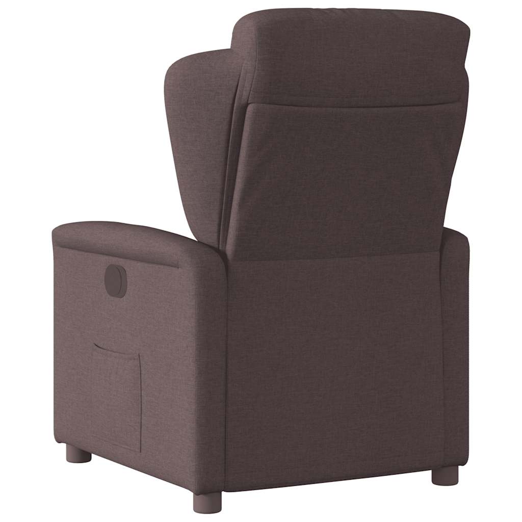 Fauteuil verstelbaar stof donkerbruin