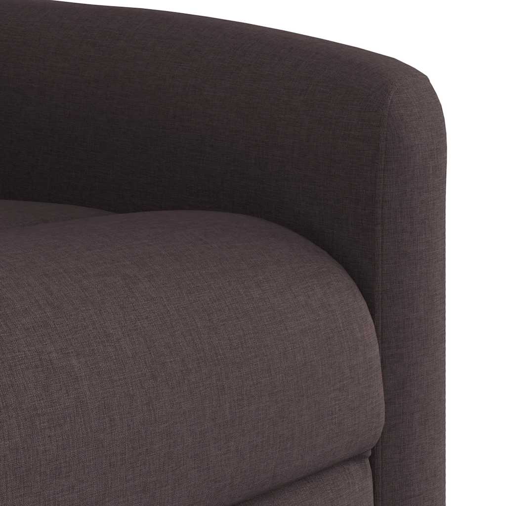 Fauteuil verstelbaar stof donkerbruin