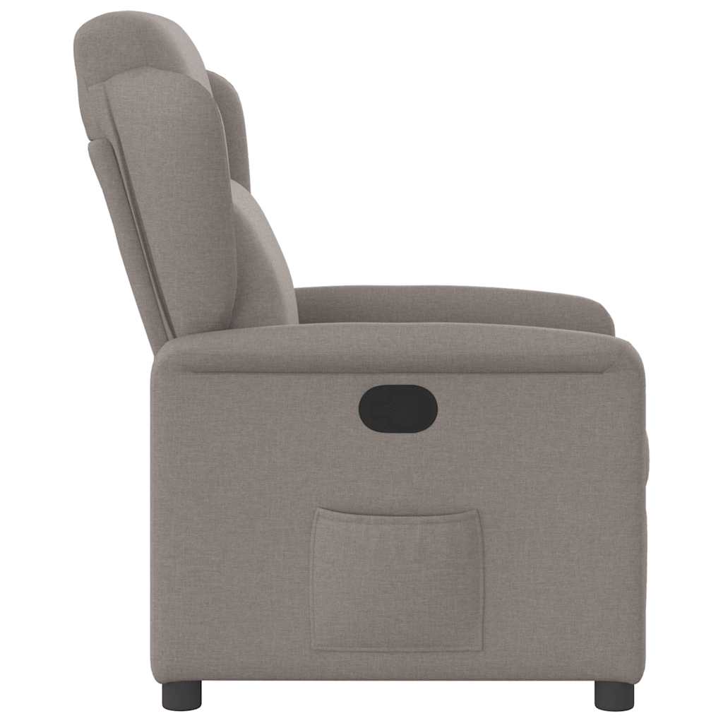 Fauteuil verstelbaar stof taupe