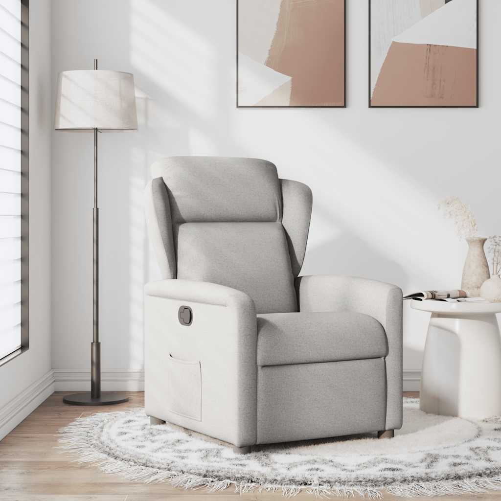 Fauteuil verstelbaar stof wolk grijs