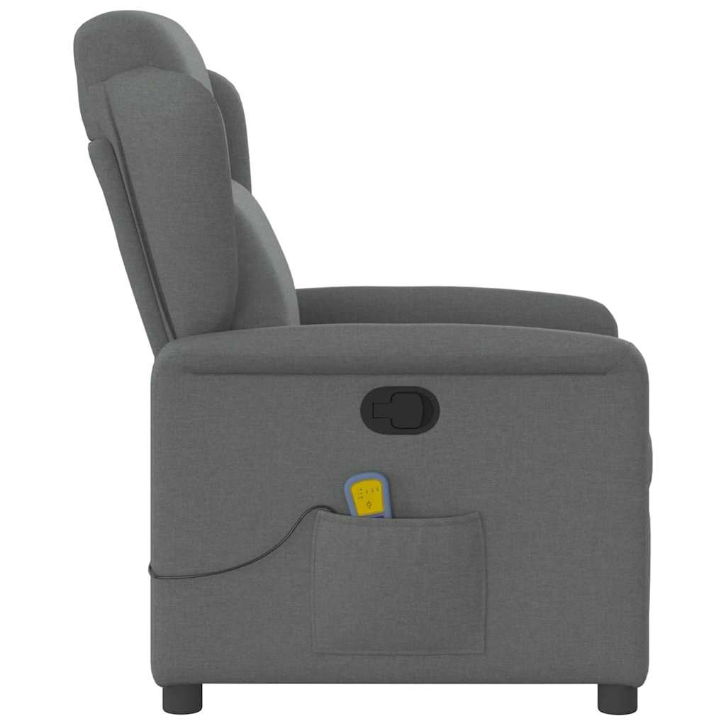 Massagestoel Donkergrijze Stof 1