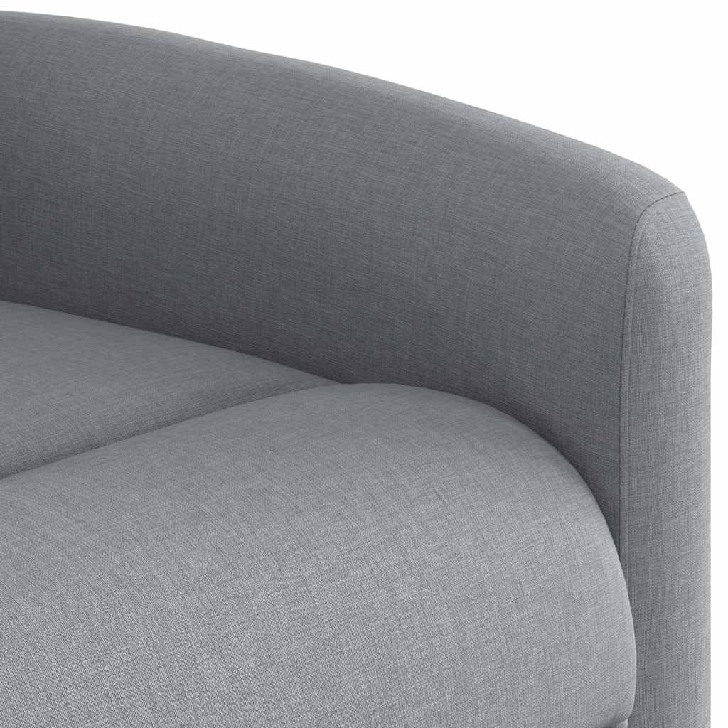 Fauteuil verstelbaar stof lichtgrijs
