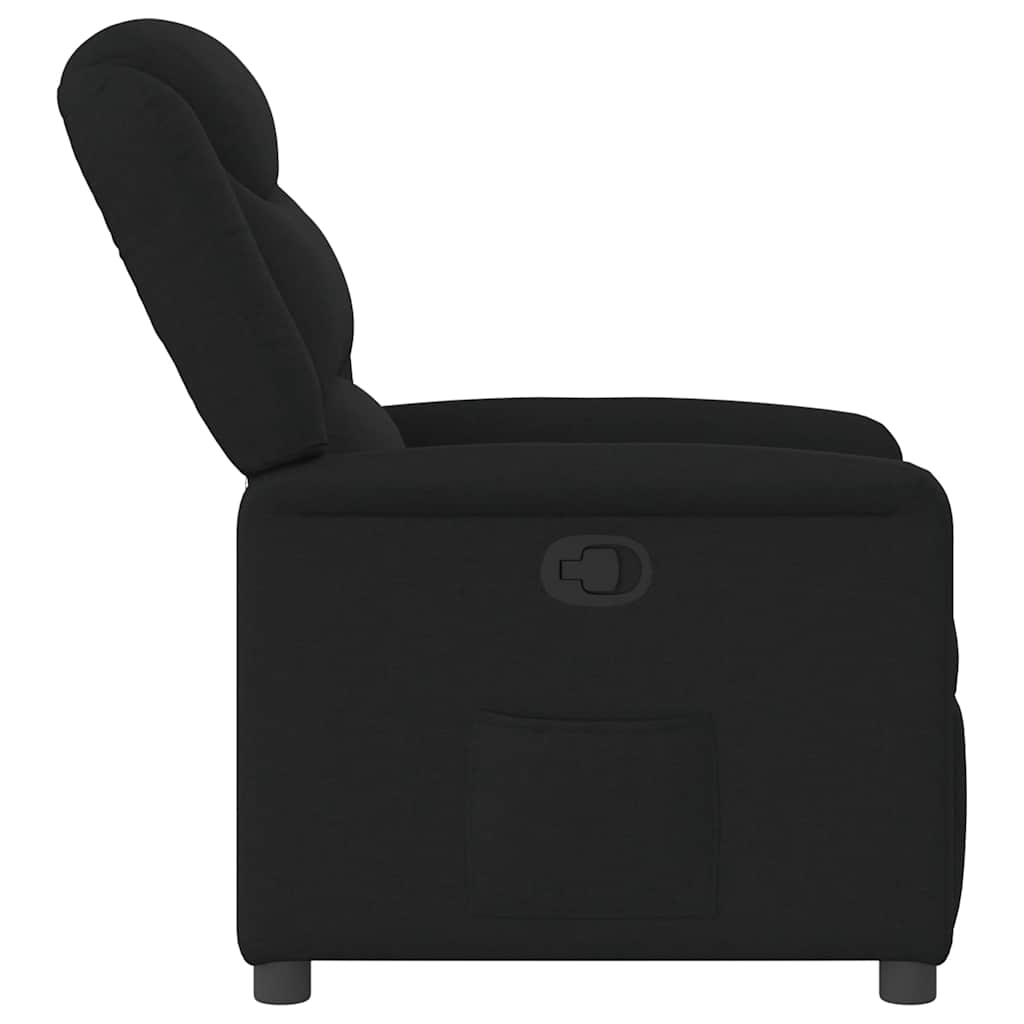 Fauteuil verstelbaar stof zwart
