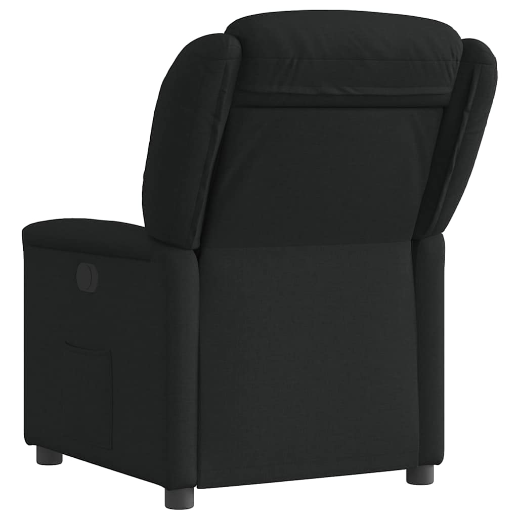 Fauteuil verstelbaar stof zwart