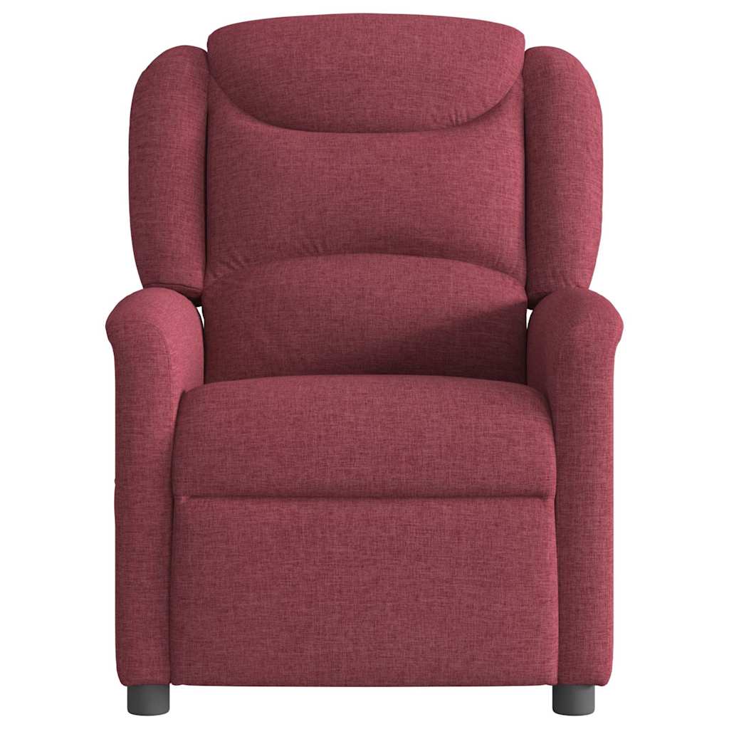 Fauteuil verstelbaar stof wijnrood