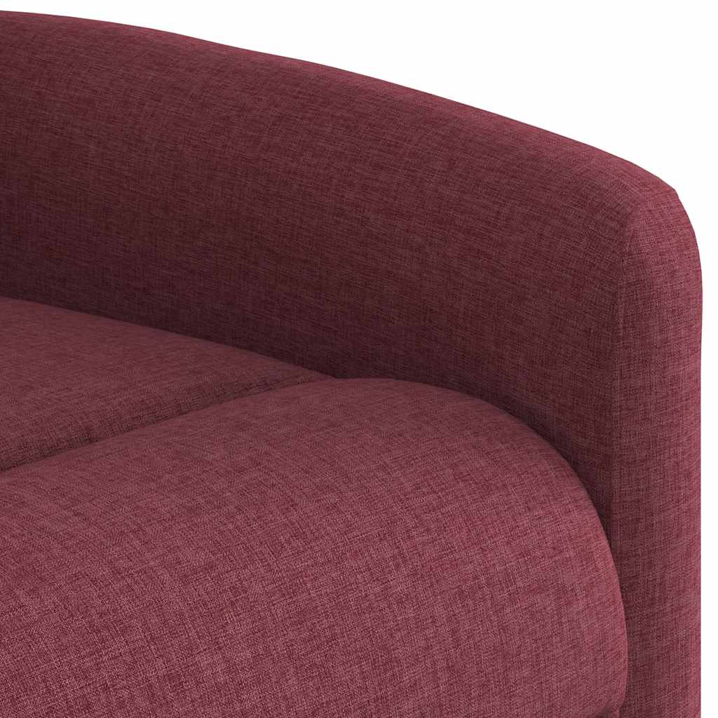 Fauteuil verstelbaar stof wijnrood