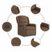 Fauteuil verstelbaar stof bruin