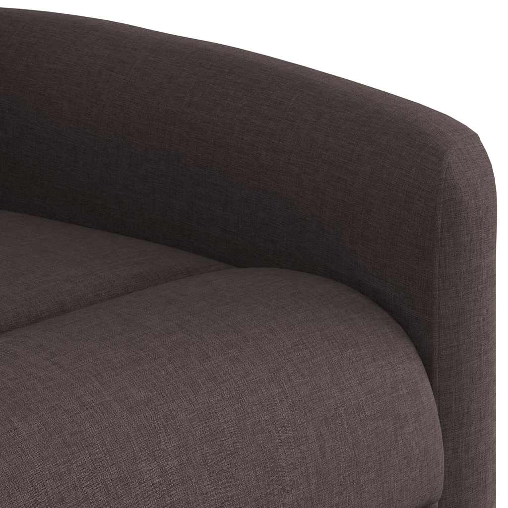 Fauteuil verstelbaar stof donkerbruin