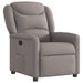 Fauteuil verstelbaar stof taupe