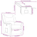 Fauteuil verstelbaar stof taupe