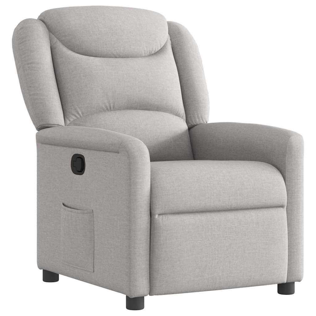 Fauteuil verstelbaar stof wolk grijs