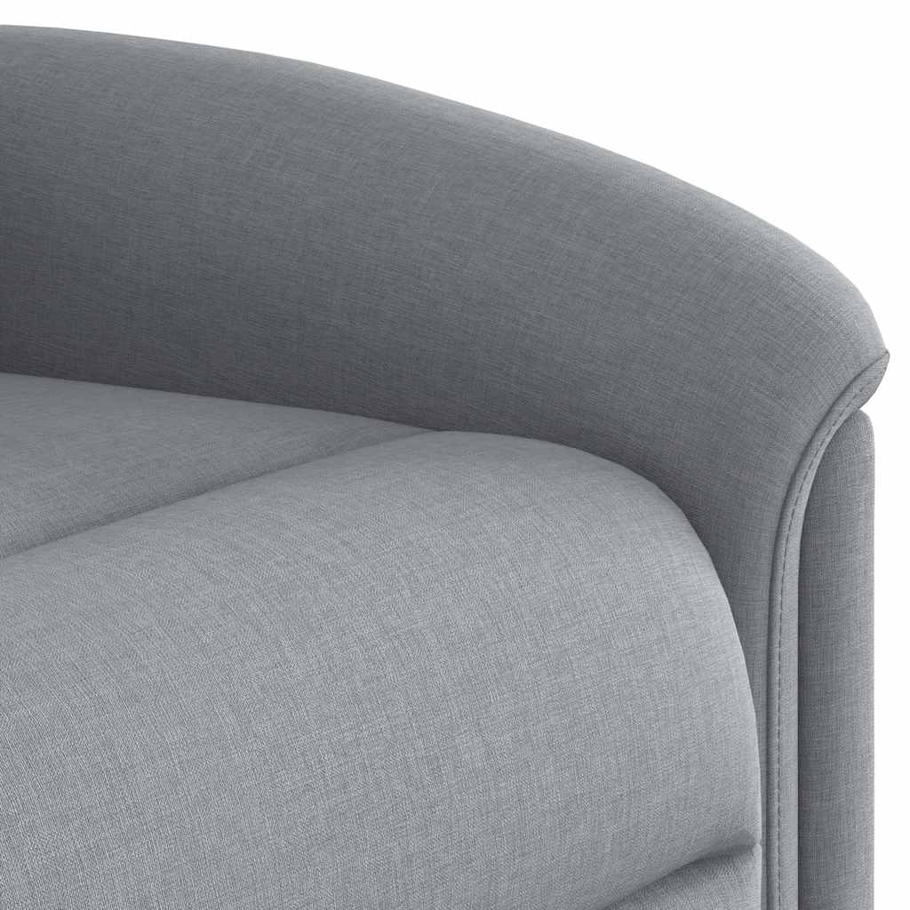 Fauteuil verstelbaar stof lichtgrijs