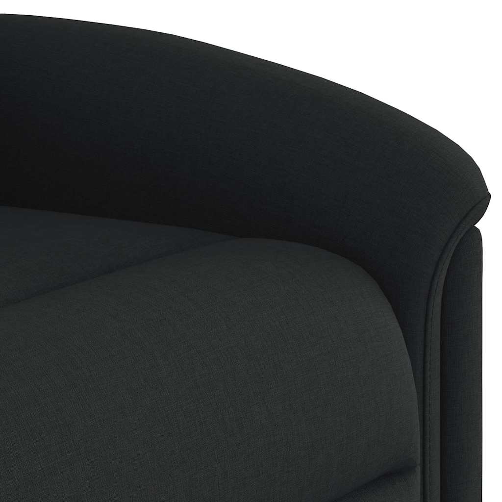 Fauteuil verstelbaar stof zwart