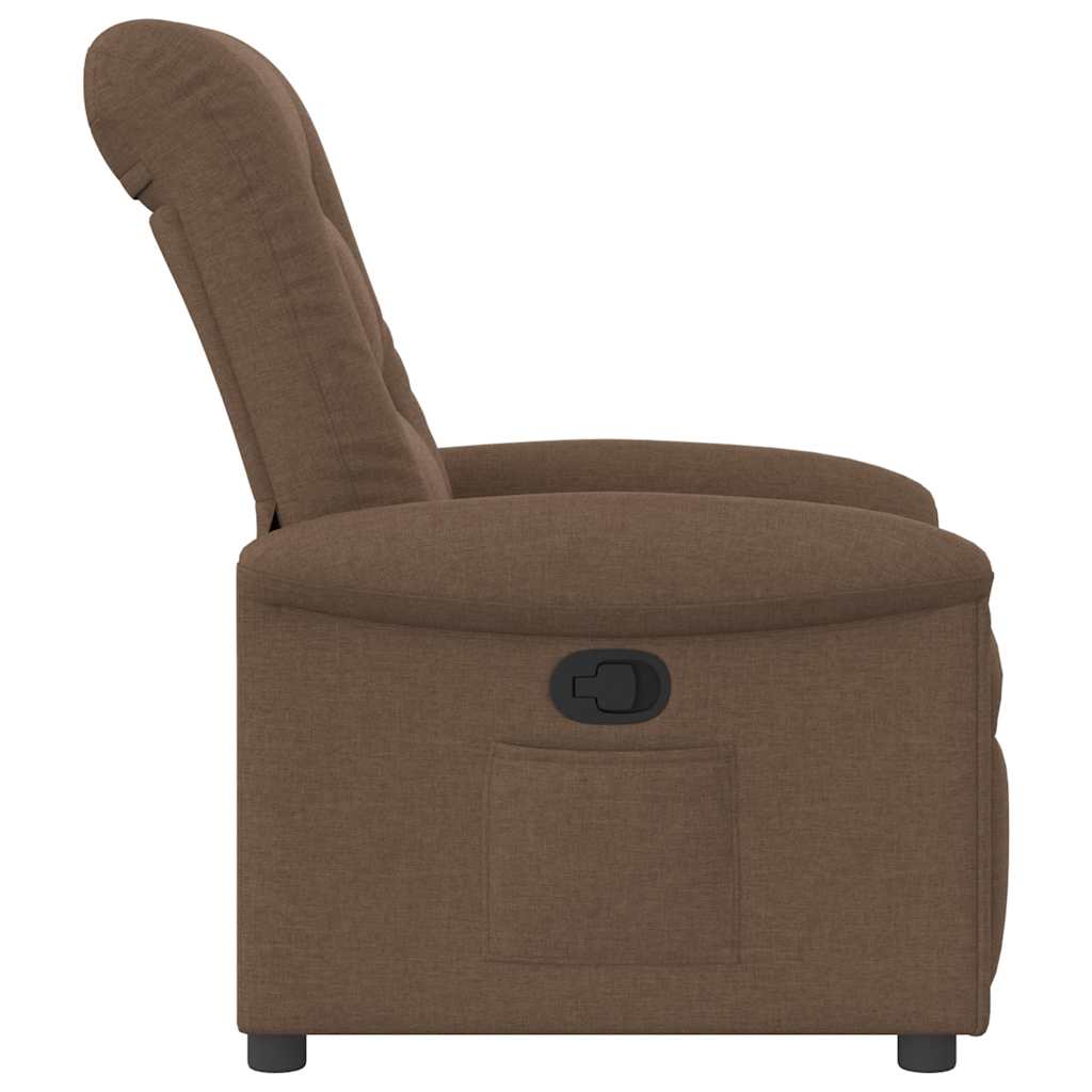 Fauteuil verstelbaar stof bruin