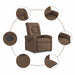 Fauteuil verstelbaar stof bruin