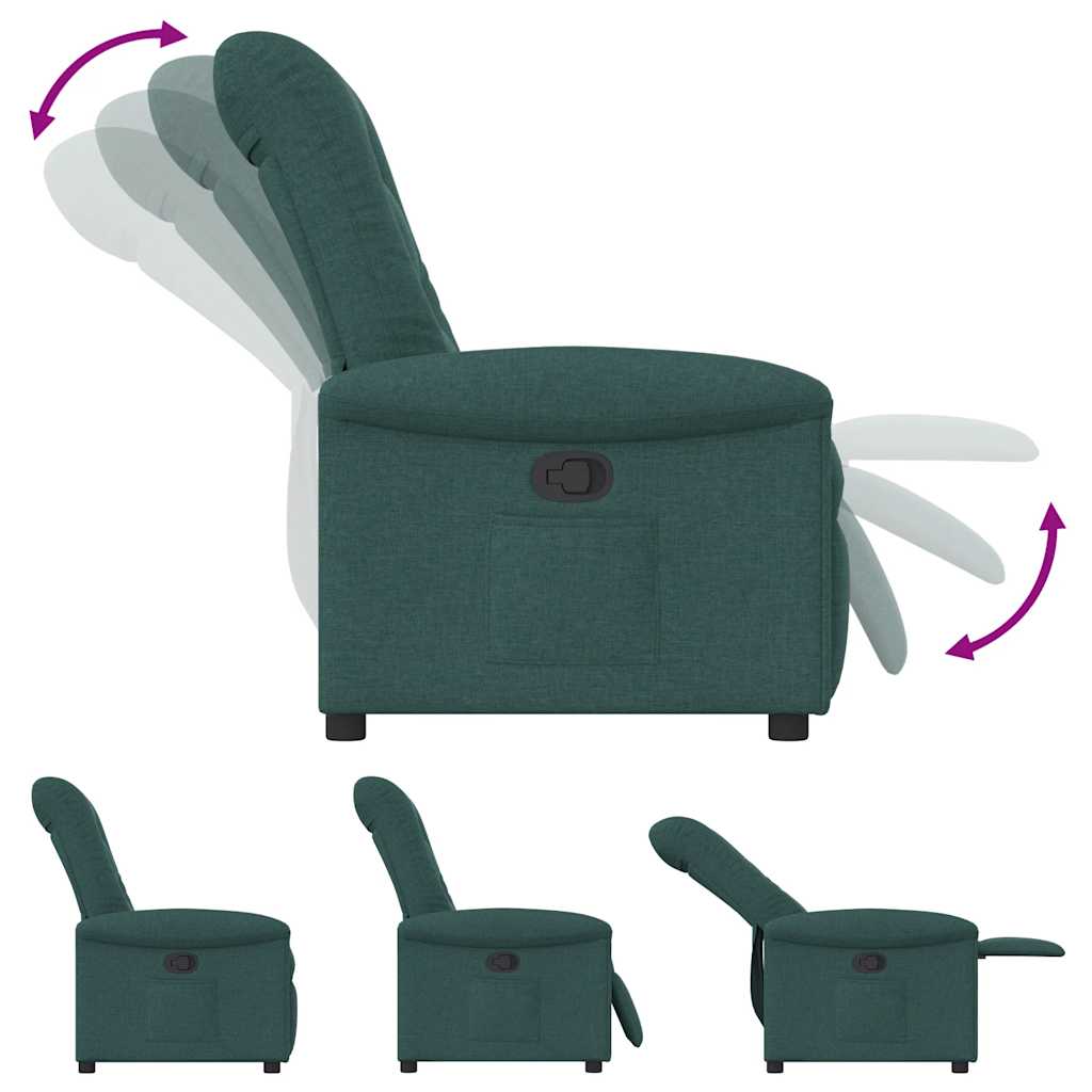 Fauteuil verstelbaar stof donkergroen
