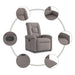 Fauteuil verstelbaar stof taupe