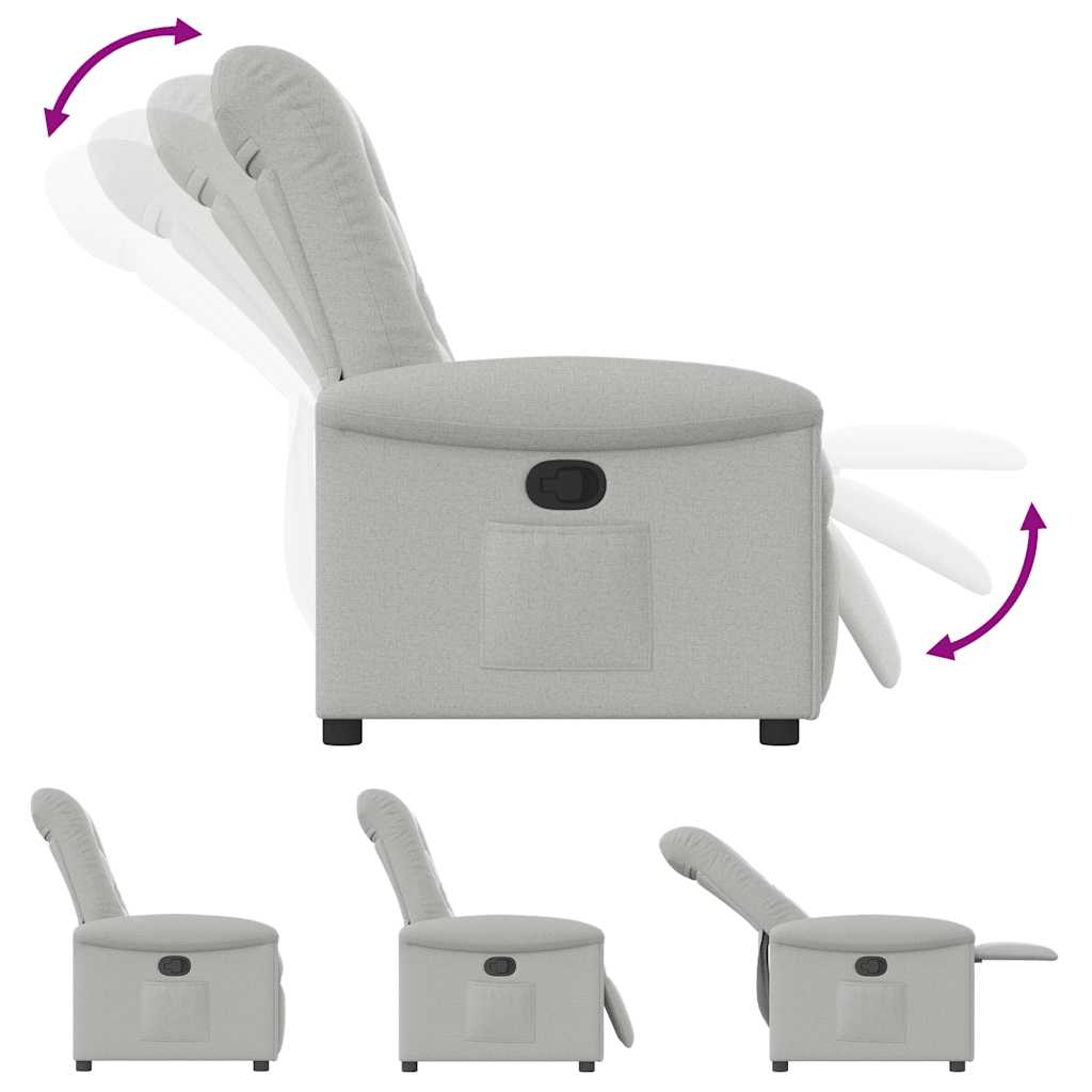 Fauteuil verstelbaar stof wolk grijs