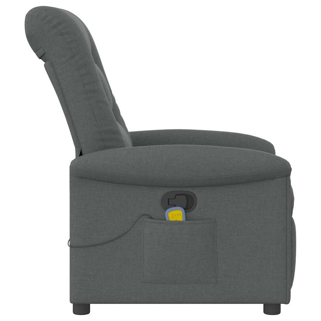 Massagestoel Donkergrijze Stof 1