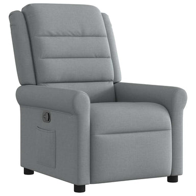Fauteuil verstelbaar stof lichtgrijs