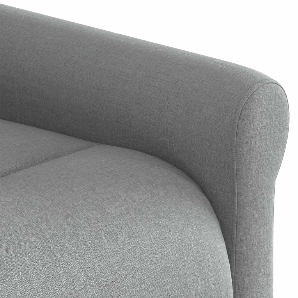 Fauteuil verstelbaar stof lichtgrijs