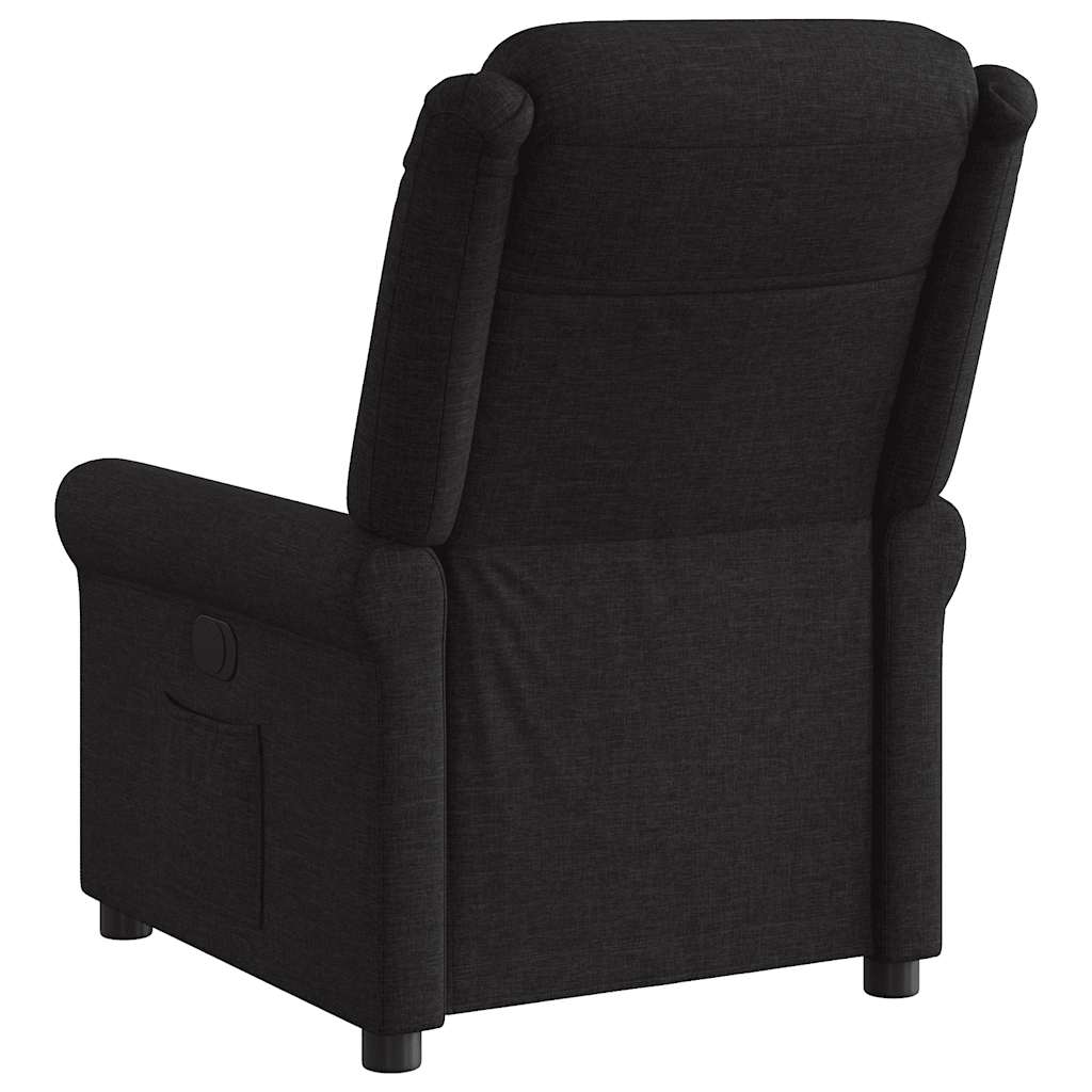 Fauteuil verstelbaar stof zwart